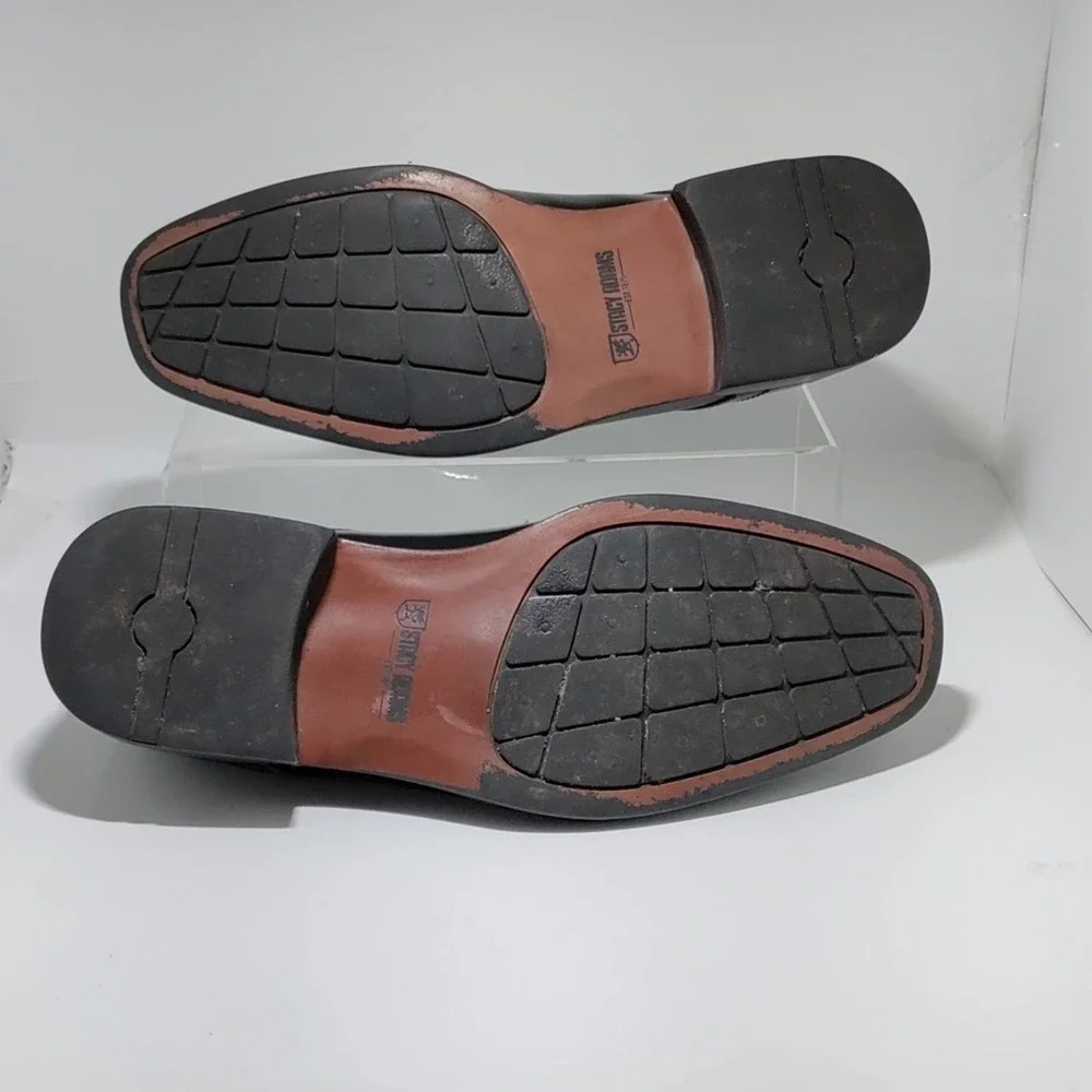 Stacy Adams black leather men's slip-on dress shoe size 8m